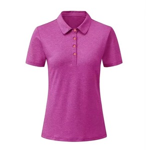 OEM Women Casual Collared Shirts Custom Ladies Polo Tops Wholesale Female Breathable Golf Tees Short Sleeve Manufacturer - Product Image 2