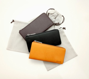 Castello Men's Women's Unisex <b>Wallet</b> Genuine Cowhide Soft Leather L-Zipper Polyester Stylish Long Design - Product Image 1