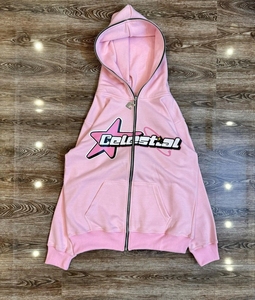 Zip Hoodie Wholesale Custom Logo Zip up Hoodies Unisex High Quality Heavy Weight Cropped Zipper Full Face Zip Hoodie - Product Image 2