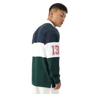 เสื้อโปโลแขนยาวผู้ชาย ลายบล็อกสี พร้อมลายพิมพ์ Originals ผ้าฝ้ายอ๊อกซ์ฟอร์ด สวมใส่สบายๆ - Product Image 3