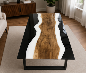Modern <b>Epoxy</b> River Dining <b>Table</b> <b>Resin</b> Eco-Friendly Rectangle Handmade Luxury Living Room Center <b>Table</b> Diwali Furniture - Product Image 1