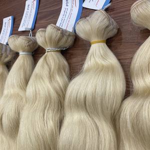 Producto Popular, Extensiones de Cabello con Trama de Color 613, 100% Cabello Humano Vietnamita, Textura Natural Lisa y Ondulada, Alta Calidad - Product Image 5