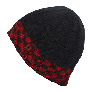 Wholesale Custom Super Quality <b>Wool</b> Blend Breathable Waterproof Jacquard Plaid Unisex <b>Beanie</b> Hat Custom Printed Logo Winter Warm - Product Image 3