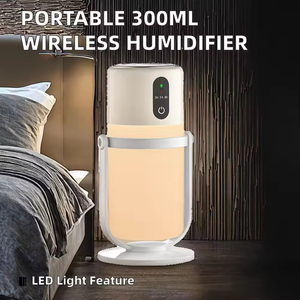 Portable <b>Wireless</b> Ultrasonic Humidifier 300ml Tank Plastic Dual Spray Rechargeable 1800mAh USB Night Household - Product Image 4