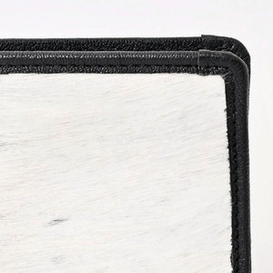 Portefeuille en cuir de vachette naturel pour homme, portefeuille en cuir à poils, portefeuille fin fait main, portefeuille bifold de haute qualité, cuir durable - Product Image 5