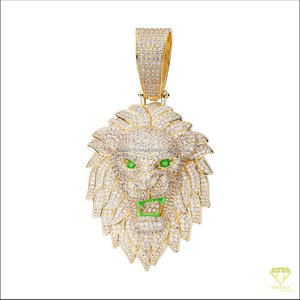 สร้อยคอจี้รูปหัวสัตว์พรีเมียม เงินแท้ 925 ประดับเพชรแล็บโกรว์ดีไซน์แบบ Iced Out - Product Image 4