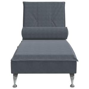 Chaise longue de massage gris foncé - Product Image 4