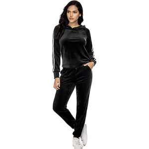 Conjunto Deportivo de Terciopelo de Alta Calidad, Conjunto Informal de 2 Piezas, Traje de Jogging, Manga Larga, Chándal Personalizado para Mujer - Product Image 5