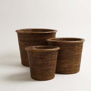 Maceta de ratán natural, cesta para plantas, decoración para jardín, patio y balcón, éxito de ventas. - Product Image 4