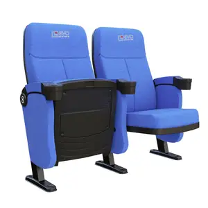 现代EVO5601T教堂礼堂椅子木质和塑料剧院座椅，带钢腿，家庭影院最新设计
