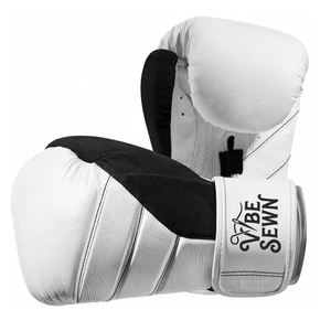 VBE SEWN Boxing Gloves PU <b>Leather</b> Red White Hook and Loop <b>Wrist</b> Closure Unisex Adjustable <b>Strap</b> 16oz Customized Training Gear - Product Image 5