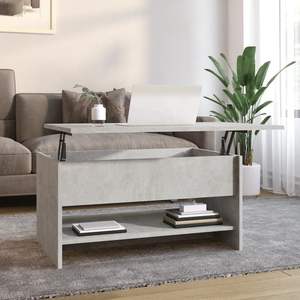 Table basse en bois d'ingénierie gris béton 31.5 po x 19.7 po x 15.7 po - Product Image 1