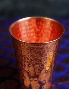 <b>Large</b> Size Copper Glass Tumbler Supplier Ayurvedic Drinking Water <b>Cup</b> Bulk Export Metal Drinkware India - Product Image 2