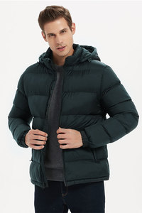 Veste matelassée personnalisée pour homme, manteau d'hiver chaud et résistant à l'eau, à capuche, broderie frontale, coupe-vent, séchage rapide, vente en gros - Product Image 4