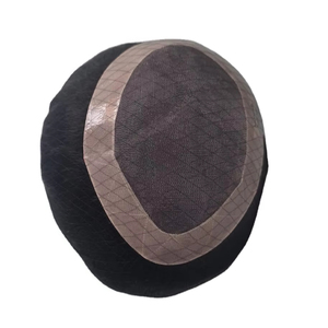 Human Hair Mono Base Toupee Bonnet <b>Wig</b> for <b>Men</b> with Bangladesh Hair Patches and Taz Hair - Product Image 2