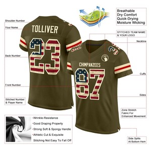 Football Team Jerseys Uniform Custom Design Light Weight Quick Dry Breathable 100% Polyester Wholesale Factory Price OEM ODM - Product Image 2