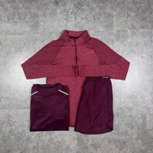 Men Soccer Training Breathable 1/4 Zipper Long Sleeve Gym Sports Quarter Zip Pullover Quick Dry Football Athletic Jersey Wear - Product Image 3