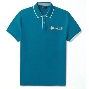 Camisas de Golf Personalizadas con Logotipo Bordado, Antiarrugas, Talla Grande, Tejidas, 100% Algodón, Color Sólido para Hombre - Product Image 1