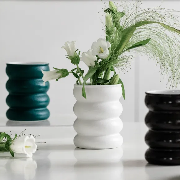 Jarrones Vasos Decorativos Florero Vaas Wedding Modern Home Decoration Black White Fleur Bud Flower Ceramic & Porcelain Vases