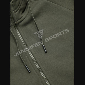 Nouveau sweat à capuche d'hiver personnalisé de haute qualité, surdimensionné, 100% coton, double fermeture éclair, polaire épaisse, respirant, séchage rapide, pour hommes - Product Image 2