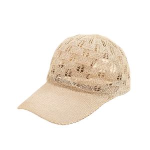 Gorra de béisbol de malla transpirable y impermeable estilo retro británico con perlas para mujer, venta al por mayor - Product Image 5