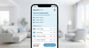Application mobile de services de nettoyage : Réservez des services de nettoyage professionnels pour les maisons, les bureaux, les tapis, le nettoyage en profondeur et les déménagements. - Product Image 2