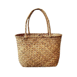 Bolsos de mano de junco marino naturales y elegantes al por mayor, estilo veraniego, cesta de picnic con asas de Vietnam - Product Image 1