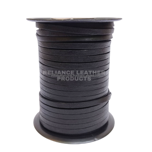 เชือกหนังแบนทำมือ Black Shine Artisan ขนาด 5 มม. สำหรับเครื่องประดับและอุปกรณ์เสริม - Product Image 1