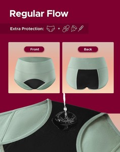 Braguitas Menstruales de Algodón para Mujer, de Cintura Alta, a Prueba de Fugas, Reutilizables, Lavables, Cómodas, Transpirables y de Secado Rápido, ODM - Product Image 3