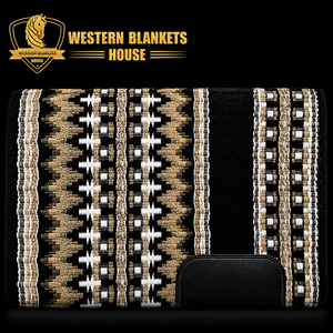 Couverture Western classique pour chevaux, en laine de Nouvelle-Zélande, doublure polaire, protection confortable pour le cheval, 42x34 pouces - Product Image 2