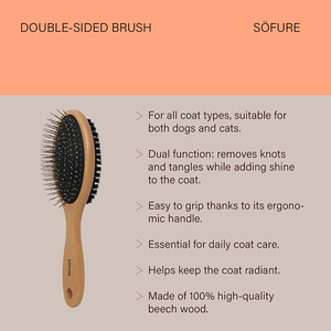 Brosse double face Sofure en bois de hêtre de qualité supérieure, largement utilisée, pour chiens et chats, à prix compétitif - Product Image 4