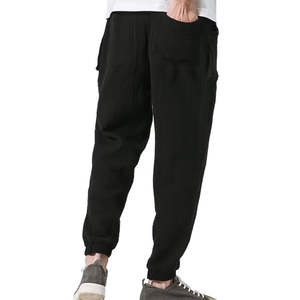 Pantalones de chándal de felpa tecnológica premium de pierna ancha, estilo jogger oversize, de algodón con doble cintura, holgados y con bordado personalizado - Product Image 6