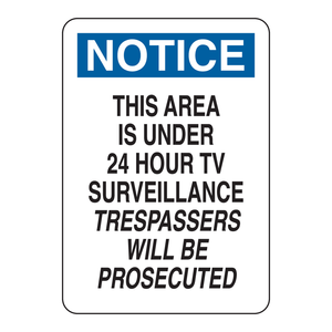 Señal de Advertencia de Vigilancia por TV 24 Horas, Interior/Exterior, con Impresión UV, Marca Brady - Product Image 2