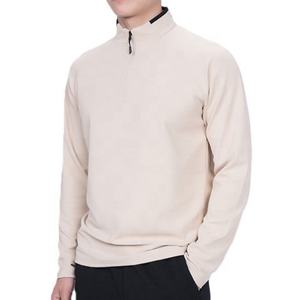 Camiseta Deportiva de Manga Larga con Cierre de Cremallera de un Cuarto, Mezcla de Poliéster y Elastano, para Hombre, Ropa Deportiva, Camiseta Atlética, Sudadera Deportiva para Entrenamiento - Product Image 1