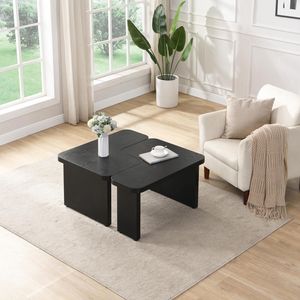 Tavolo da Caffè Rettangolare 47.24*23.62 Pollici in Legno Smontabile, Tavolo da Pranzo a L Singolo Stile Rustico 35.43*31.49 Pollici - Product Image 6