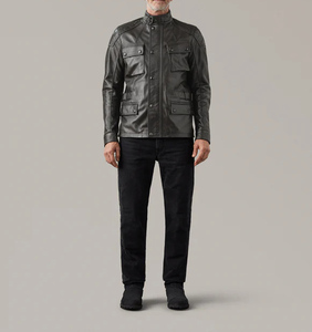 Chaqueta de Cuero para Hombre, Estilo Vaquero, con Cuello Alto, Hecha a Medida en Pakistán con Tela Vaquera, Mejor Precio al por Mayor, Oferta OEM - Product Image 3