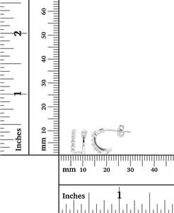 Orecchini a cerchio con polsino in zirconi in argento Sterling | Macacy's - Product Image 3