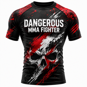 Rashguard BJJ 100% polyester, personnalisé, pour entraînement MMA et grappling, respirant, séchage rapide, vêtements de sport pour les compétitions, les événements et la salle de sport - Product Image 4