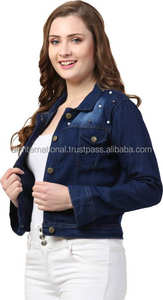 เสื้อแจ็คเก็ตยีนส์โอเวอร์ไซส์สำหรับผู้ชาย สไตล์สตรีทแวร์ ทรงหลวม ไหล่ตก เสื้อโค้ทยีนส์สำหรับผู้หญิง - Product Image 2