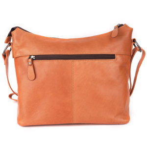 High Demand Women's Genuine Leather Cross Body <b>Satchel</b> Hand <b>Bag</b> Classic Flap Closure Zipper Hasp <b>Brown</b> Daily Use Handbag - Product Image 5