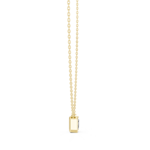 Collier en or massif 14 carats avec diamant de laboratoire taille émeraude, serti clos, 0,50-3,00 carats, DEF VVS, certifié IGI, pendentif de mariée ODM - Product Image 4