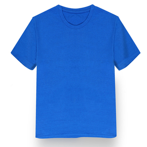 เสื้อยืดคอกลมแขนสั้นสำหรับผู้ชายสีส้มเสื้อลำลองทรงพอดีตัวผ้าคอตตอน100% ผ้าถักแบบว่างเปล่า - Product Image 5