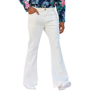 Pantalones Vaqueros Acampanados para Hombre con Logotipo Personalizado, de Color Sólido, Estilo Urbano Holgado, Hip Hop, en Oferta - Product Image 2