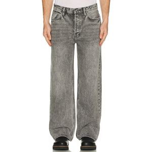 Jeans en denim marron pour homme sur mesure OEM, de haute qualité, coupe droite, en coton lavé, classiques, décontractés, pantalons de mode - Product Image 1
