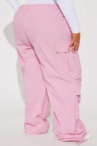 Pantalones Cargo Paracaídas Rosa de Tallas Grandes Personalizados con Cordón y Pierna Ancha Estilo Urbano, Proveedor OEM, Pantalones para Hombre - Product Image 2