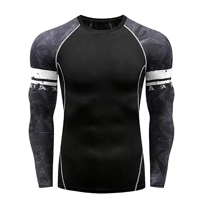 2021 High quality Full Sublimation Custom long sleeve compression shirt bjj rashguard Jiu Jitsu Boxing MMA Rash Guard