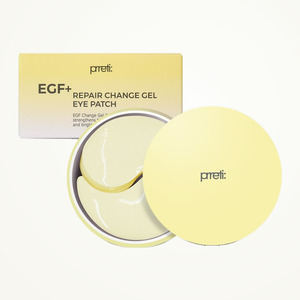 Patchs personnalisés pour le contour des yeux Prreti EGF Repair Change Gel Eye Patch 60 feuilles Fabriqué en Corée Liquide blanc - Product Image 2