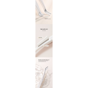 Pinzas para Extensión de Pestañas con Punta de Fibra, Pinzas de Precisión para Aislamiento de Volumen, Pinzas para Cejas con Nanotecnología, Pinzas para Pestañas de Maquillaje - Product Image 3