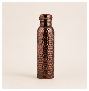 Handcrafted Pure Hammered Copper Eco-Friendly Leak-Proof BPA-Free Modern Customizable <b>Water</b> <b>Bottle</b> Ayurvedic Vessel Immunity - Product Image 1