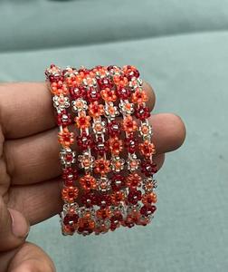 Conjunto de Collar y Pulsera de Cuentas de Vidrio Multicolor, Joyería Boho Arcoíris para Venta al por Mayor B2B, Exportación de Moda Festiva - Product Image 3